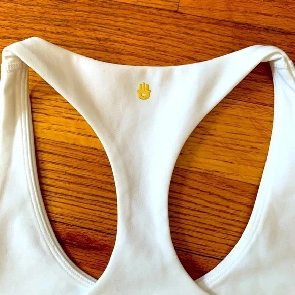 NWT SPIRITUAL GANGSTER WHITE VERVE DREAM TECH SPORTS BRA Crop Top Athleisure - Picture 9 of 9